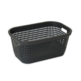 PLAST. CESTA P/PANNI RATTAN 45 ANTRACITE