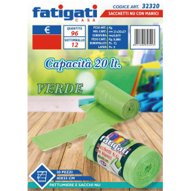 FATIGATI SACCHETTI C/MAN 30PZ 40X55 VERD
