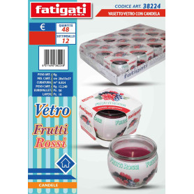 FATIGATI VASETTO VETRO C/CANDELA RED FRU