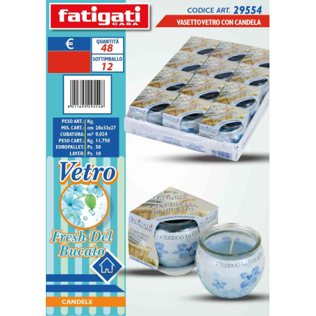 FATIGATI VASETTO VETRO C/CANDELA FRESH