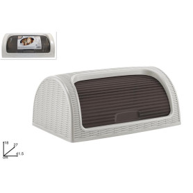 DUE ESSE PORTAPANE EFFETTO RATTAN BIANCO