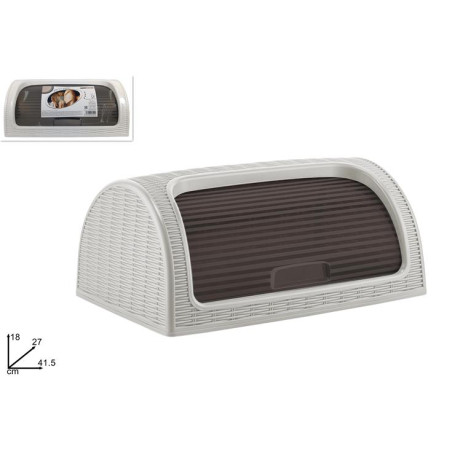 DUE ESSE PORTAPANE EFFETTO RATTAN BIANCO