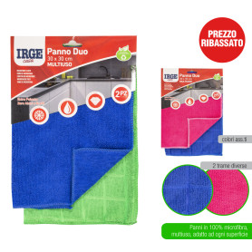 IRGE PANNO MICROFIBRA DUO 2PZ 30X30CM.