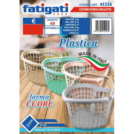 FATIGATI CESTINO P/MOLLETTE CUORE CM.25