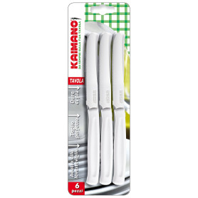 KAIMANO COLTELLI TAVOLA 6PZ. BIANCO