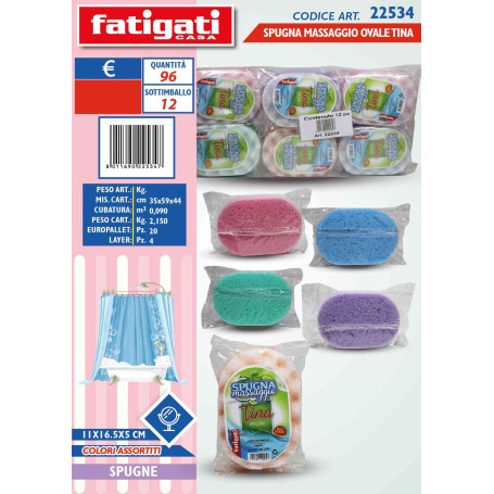 FATIGATI SPUGNA MASSAGGIO OVALE TINA