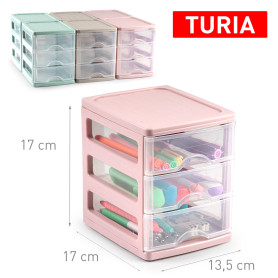 PLASTICFORTE CASSETTIERA 3CASSETTI TURIA