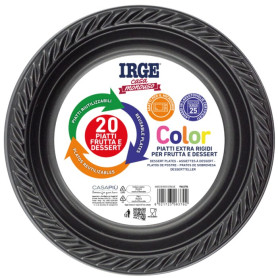 IRGE PIATTI DESSERT 20PZ NERI