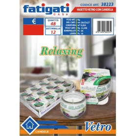 FATIGATI VASETTO VETRO C/CANDELA RELAXIN