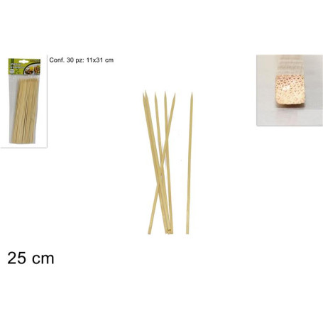 DUE ESSE SPIEDINI IN BAMBOO 30PZ 25CM