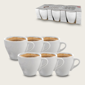 ARCA SET 6 TAZZINE BIANCHE BAR