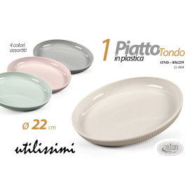 GICOS PIATTO TONDO PLASTICA 22CM ASS.