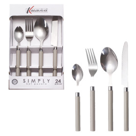 KASAVIVA SIMPLY SET POSATE 24PZ GRIGIO