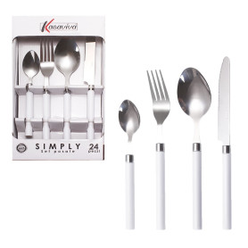 KASAVIVA SIMPLY SET POSATE 24PZ BIANCO