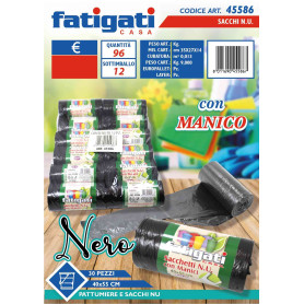 FATIGATI SACCHETTI C/MAN 30PZ 40X55 NERA