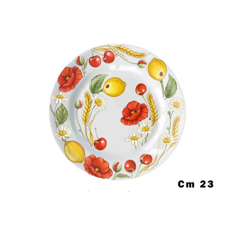 IBCT PIATTO PIANO MEL CM.23 PAPAVERI
