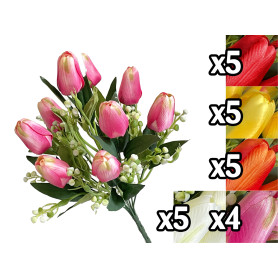 VEA BUSH TULIPANI 9 FIORI 39CM TIG59972