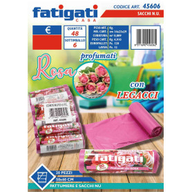 FATIGATI SACCHI C/LACCI 20PZ 50X60 ROSA