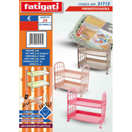 FATIGATI PORTATUTTO PLASTICA 2 PIANI