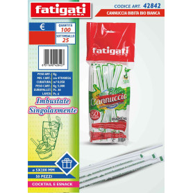 FATIGATI CANNUCCIA BIBITA BIO BIANCO 50P