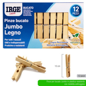 IRGE PINZE BUCATO 12PZ LEGNO