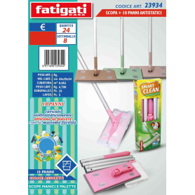 FATIGATI SCOPA + 10 PANNI ANTISTATICI