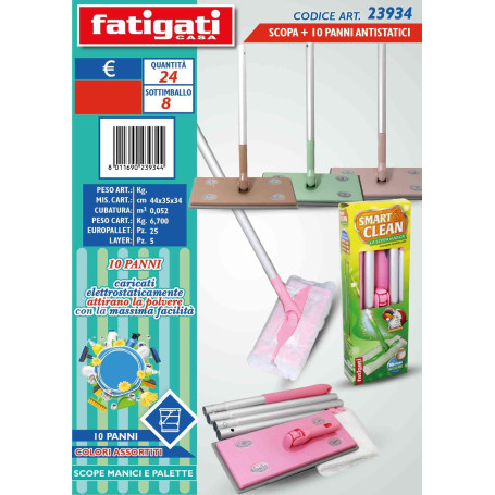 FATIGATI SCOPA + 10 PANNI ANTISTATICI