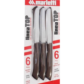 MARIETTI TOP COLTELLO 6PZ CM.11 MARRONE