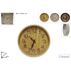 DUE ESSE OROLOGIO MURO EFFETTO LEGNO ASS