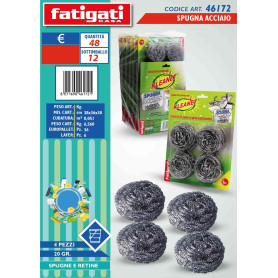FATIGATI SPUGNA ACCIAIO 4PZ