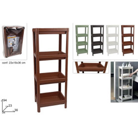 DUE ESSE SCAFFALE PLASTICA 4 RIPIANI ASS