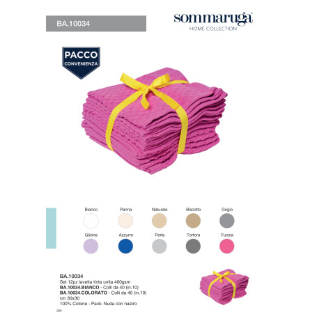 SOMMARUGA LAVETTA BIANCA SET 12PZ