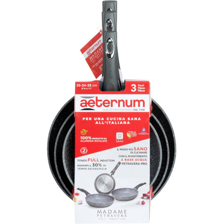 AETERNUM TRIS PADELLE 20/24/28CM M.PETRA