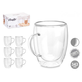 ARTE REGAL TAZZA BOROSILICATO 340ML 6PZ