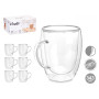 ARTE REGAL TAZZA BOROSILICATO 340ML 6PZ