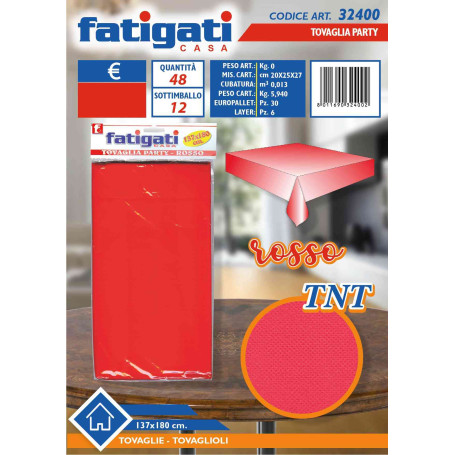FATIGATI TOVAGLIA PARTY ROSSO 137X180
