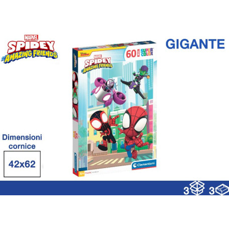 CLEMENTONI PUZZLE 60PZ 40X27X5 SPIDEY