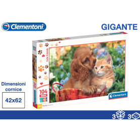 CLEMENTONI PUZZLE 104PZ 40X27X5 ANIMALS