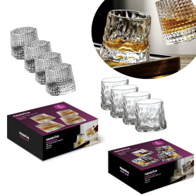 KASAVIVA DRINKING SET 4 BICCHIERI WHISKY