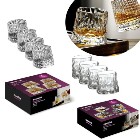 KASAVIVA DRINKING SET 4 BICCHIERI WHISKY