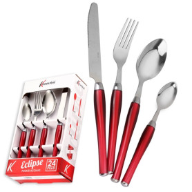 KASAVIVA ECLIPSE SET POSATE 24PZ ROSSO