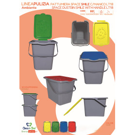 BRIO&BIO PATTUMIERA SPACE C/MANICO LT.18