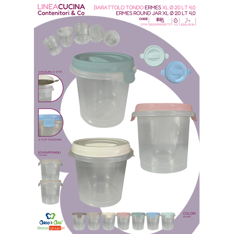 BRIO&BIO BARATTOLO ERMES DM.20 LT.4