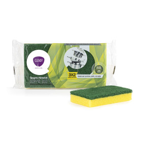 CLENDY SPUGNA ABRASIVA DOPPIO USO 3PZ