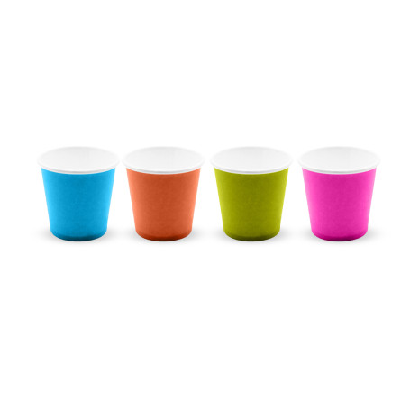 BIO BICCHIERE CARTA 75ML MULTICOLOR