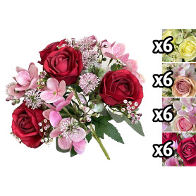 VEA BOUQUET ROSE E ORTENSIE 31CM 59877
