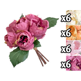 VEA BOUQUET 6 PEONIE 29CM 4ASS ELI59875