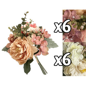 VEA BOUQUET PEONIE ORTENSIE 37CM  61563