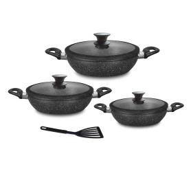 HOME BAVARIA SET TEGAMI 7PZ NERI