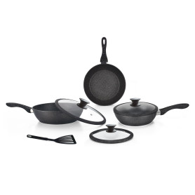 HOME BAVARIA SET PADELLE 7PZ NERE